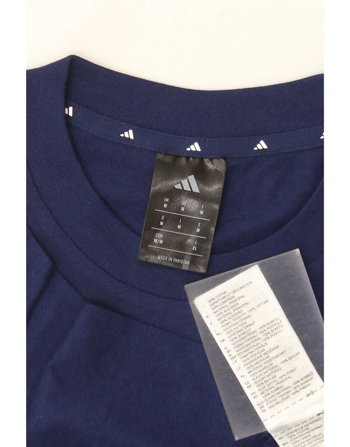 Adidas muška majica kratkih rukava s grafičkim motivima srednje tamnoplavi pamuk