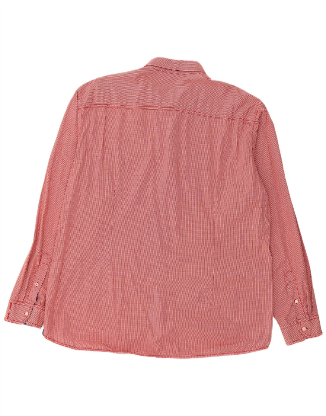 S.Oliver muška uska košulja 2XL crveni pamuk od ginghama