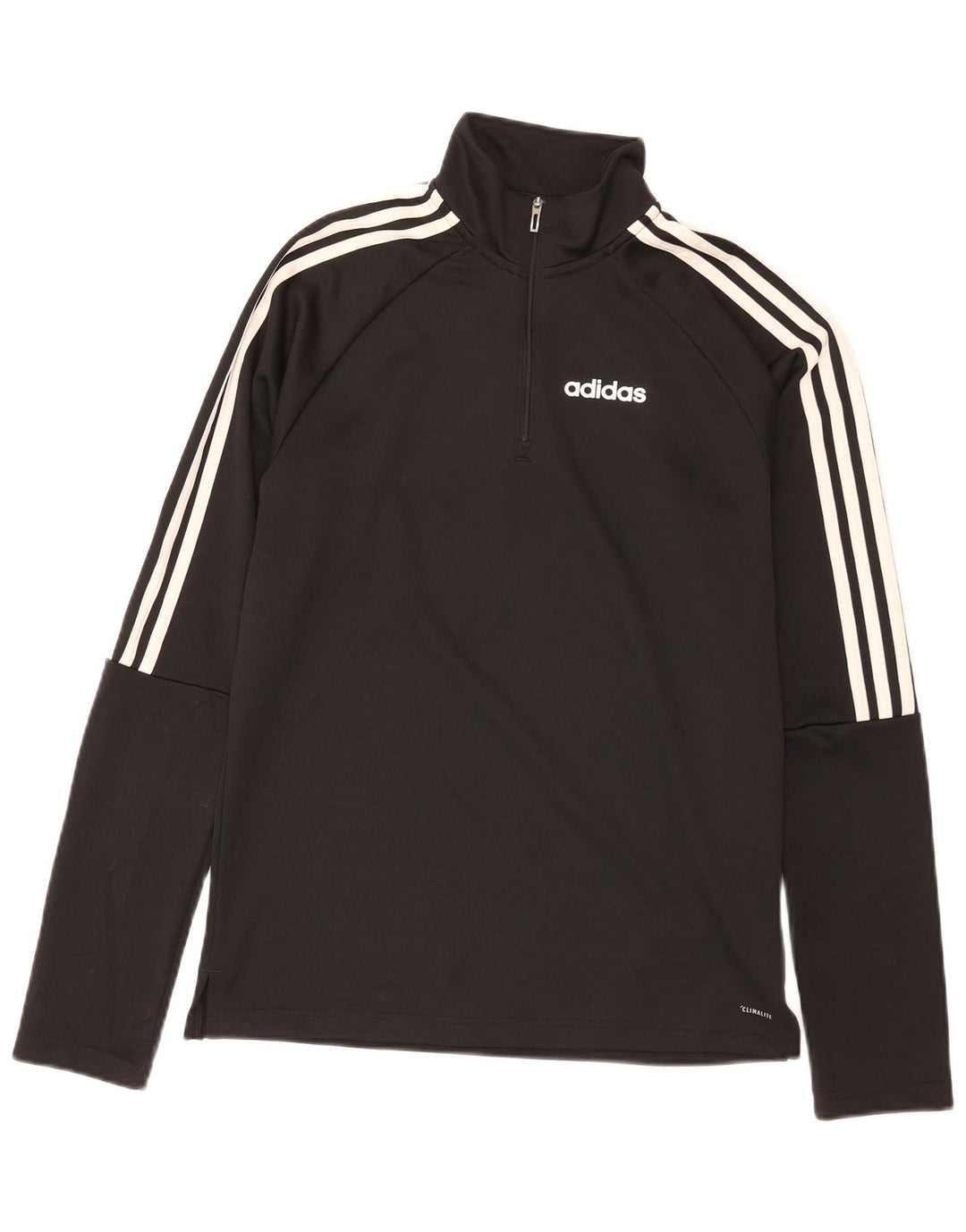 Gornji dio trenirke Adidas Climalite s patentnim zatvaračem, mali crni poliester
