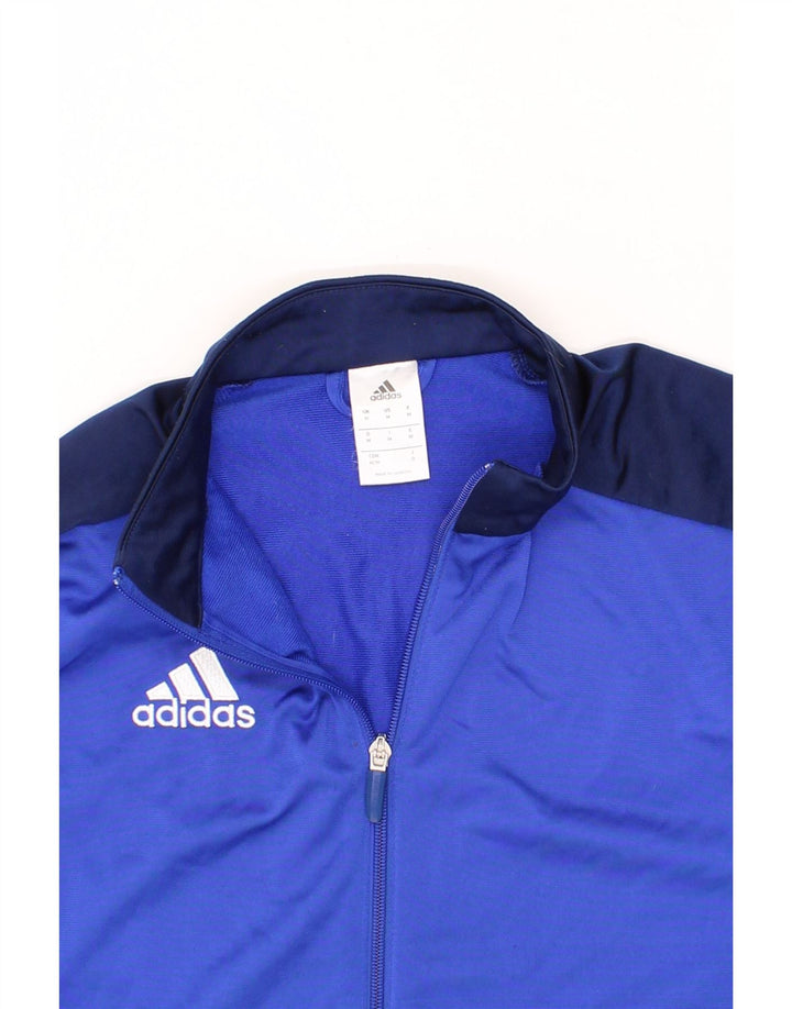 ADIDAS Mens Tracksuit Top Jacket Medium Blue Colourblock Polyester Vintage Adidas and Second-Hand Adidas from Messina Hembry 