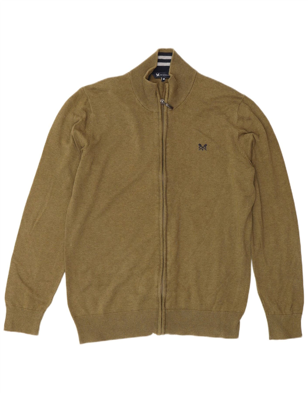 Crew Clothing Muški kardigan pulover Srednji kaki pamuk