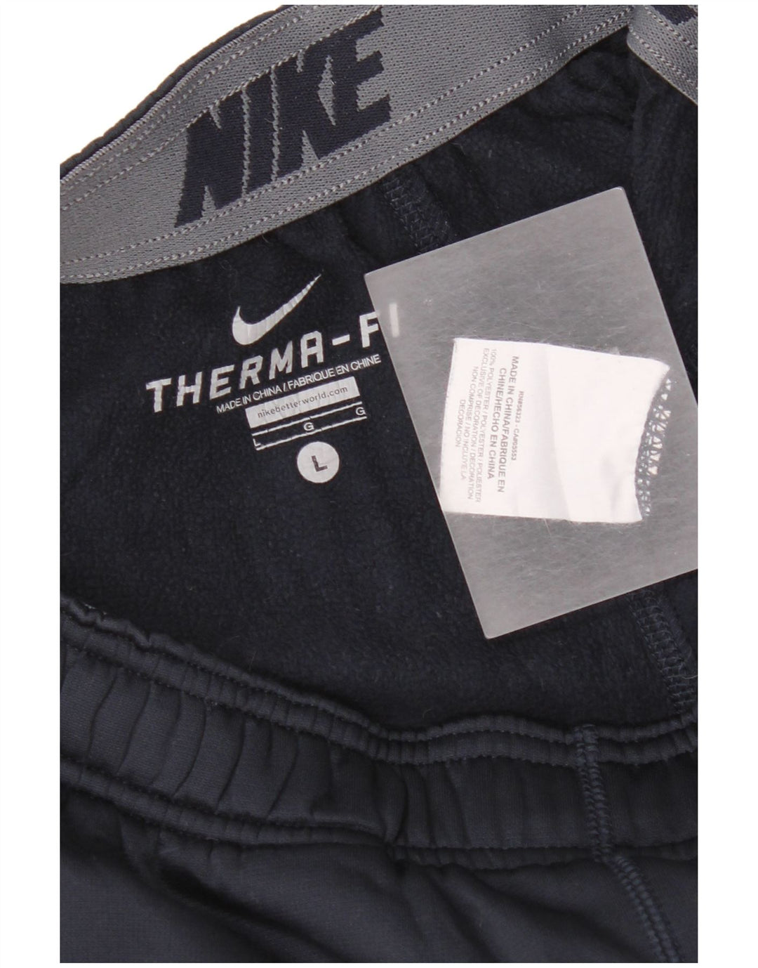 Nike muške Therma-Fit hlače za trenirku, velike tamnoplave poliesterske hlače