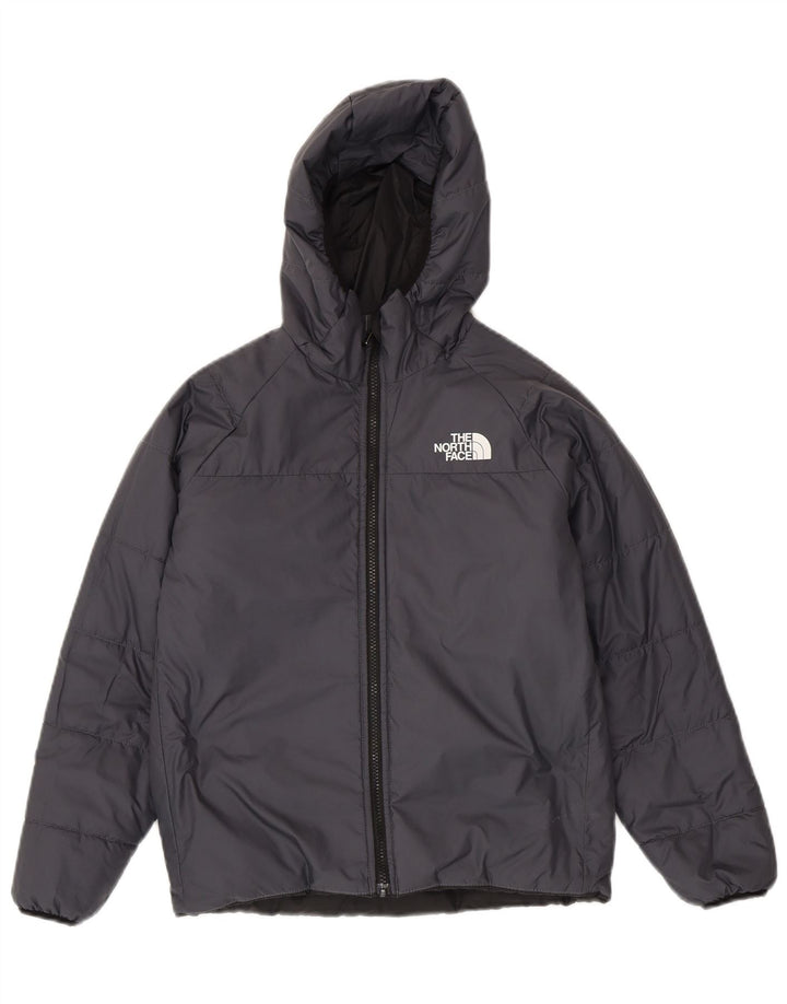 The North Face Boys Reverzibilna podstavljena jakna s kapuljačom 11-12 godina siva
