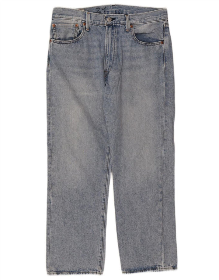 LEVI'S Mens 551 Straight Jeans W32 L27 Blue Cotton