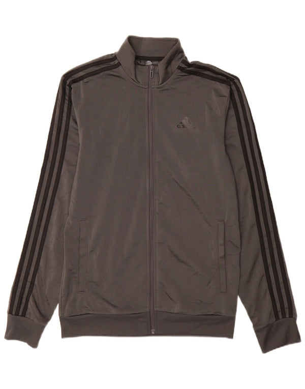 Adidas muška trenirka mala siva gornja jakna od poliestera