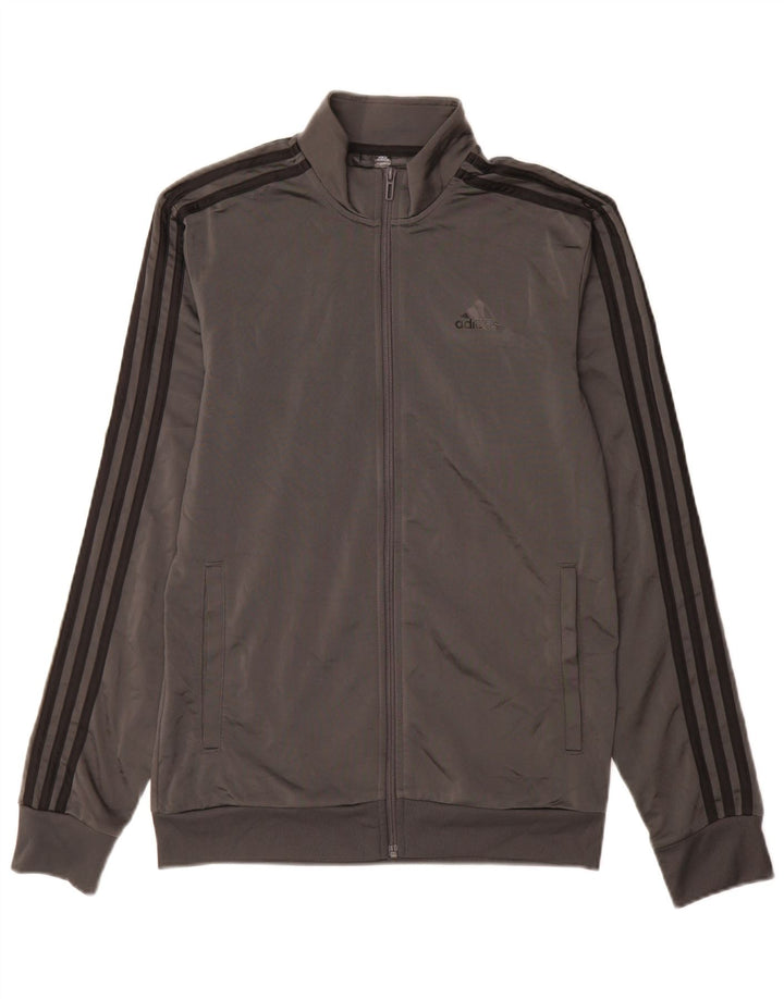 Adidas muška trenirka mala siva gornja jakna od poliestera