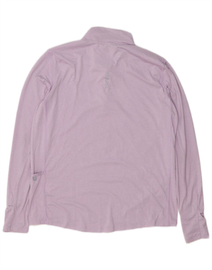 Nike Ženska trenirka Dri Fit Zip Neck Pulover Top UK 14 srednje ljubičasta
