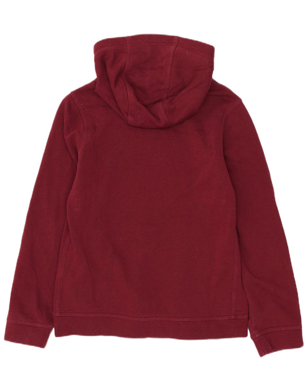 NIKE Boys Graphic Hoodie Džemper 12-13 Years Large Burgundy Pamuk