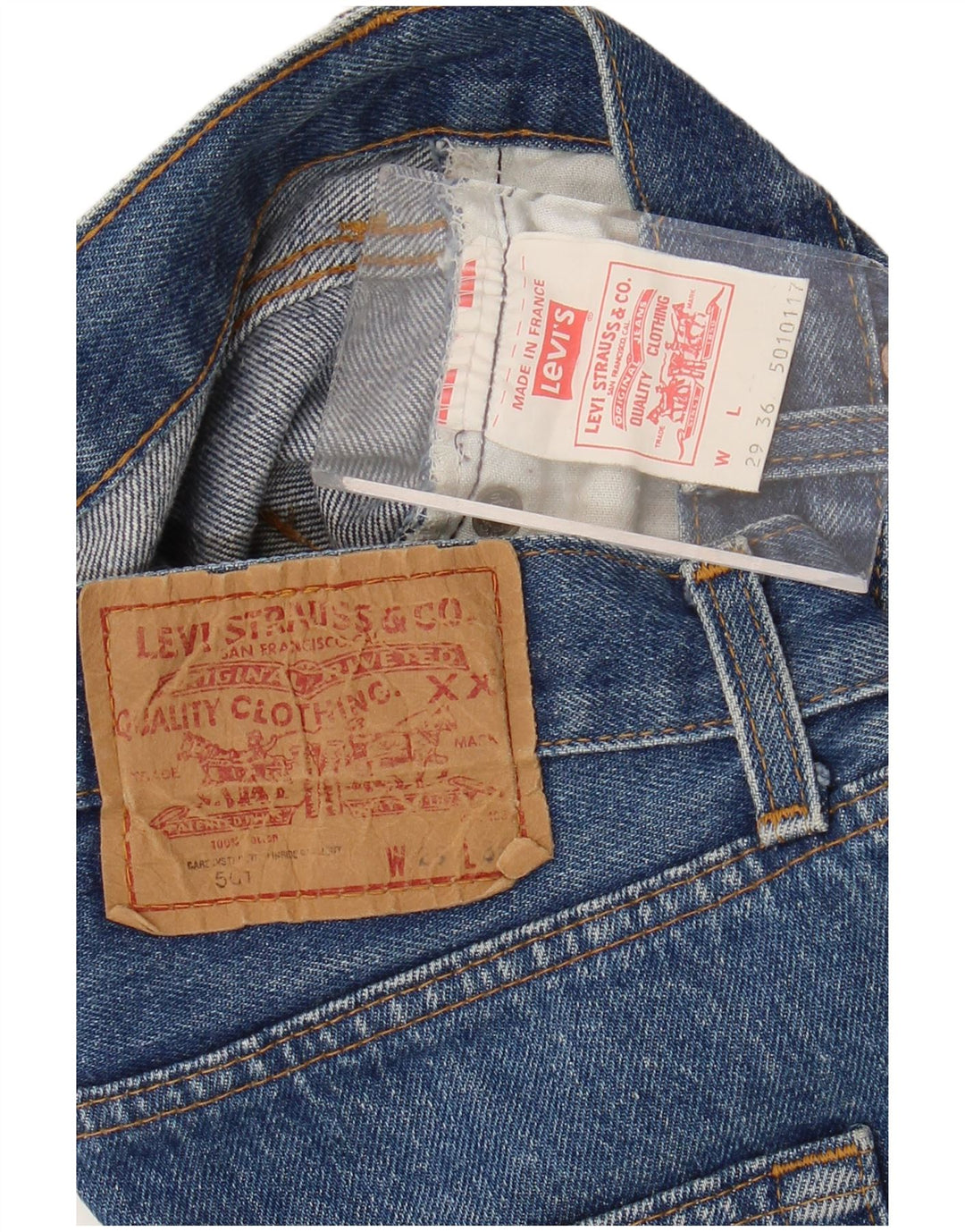 Levi's ženske 501 traper kratke hlače W29 srednje plavi pamuk