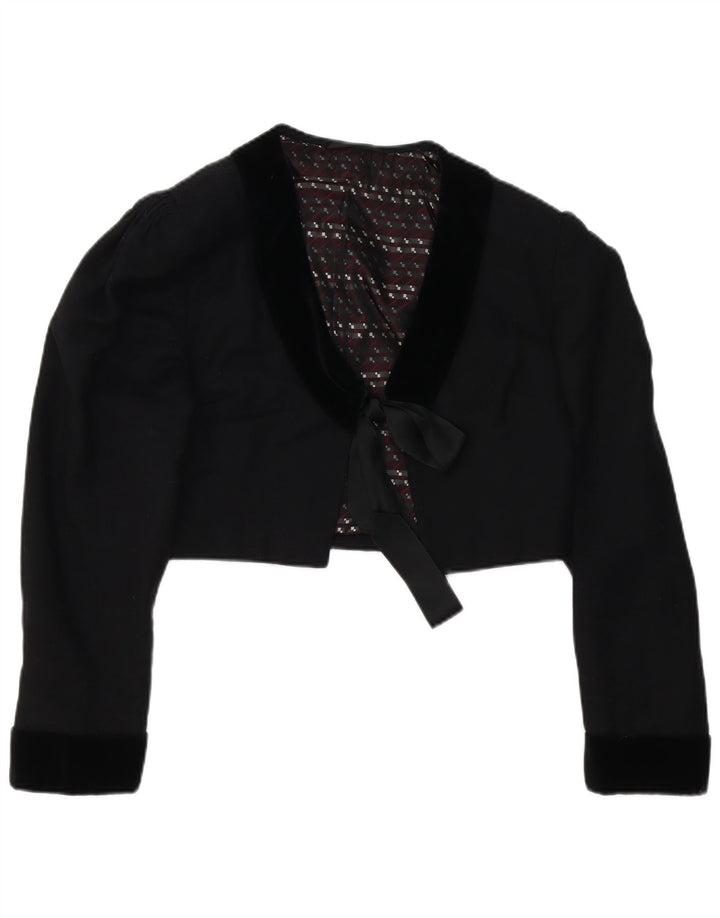 Vintage ženska jakna s bolero UK 14 srednje crna