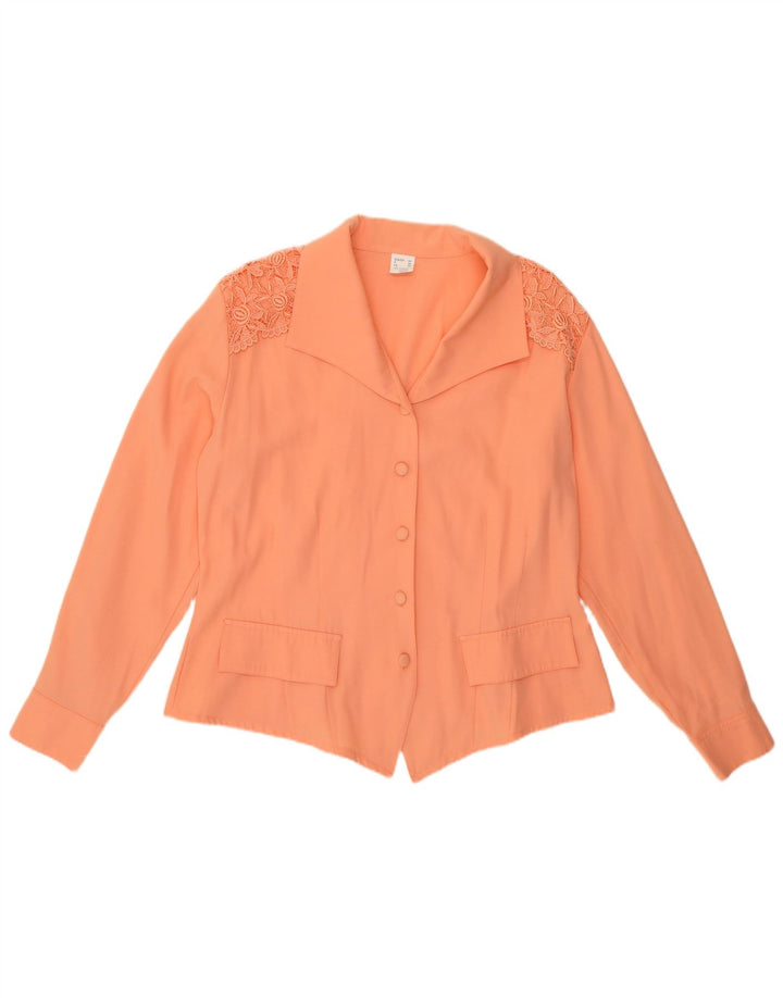 VINTAGE ženska košulja bluza IT 48 XL narančasta viskoza