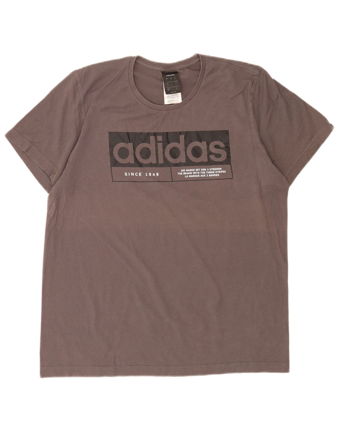 Adidas muška majica s grafičkim motivima, srednje sivi pamuk