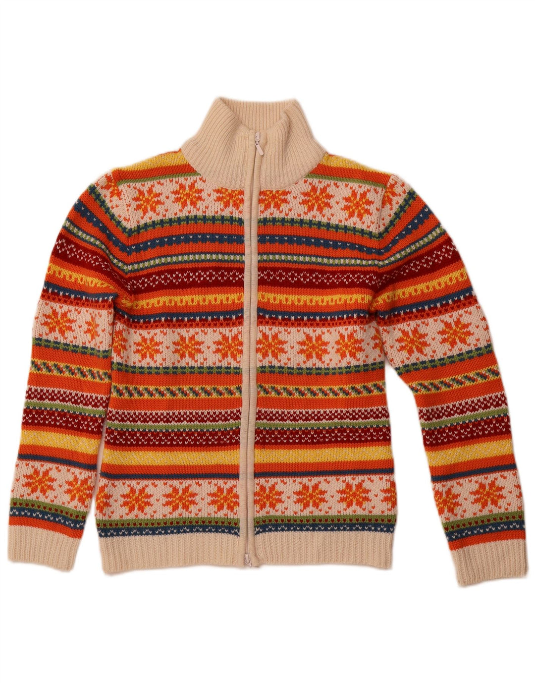 TCM ženski kardigan pulover UK 10/12 srednje raznobojna vuna Fair Isle