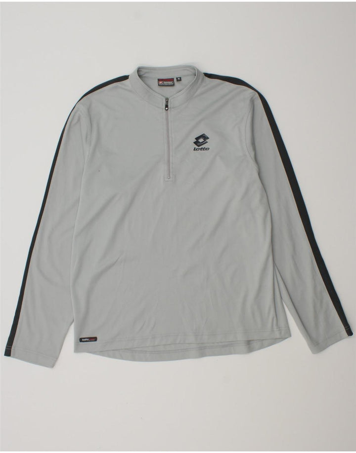 Lotto muški pulover s izrezom i gornjim dijelom trenirke srednje sive boje