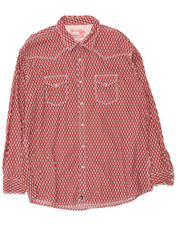 Wrangler muška košulja 2XL crveni geometrijski pamuk
