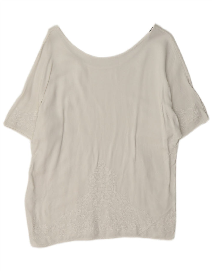 Massimo Dutti Top ženska bluza UK 16 Large White Floral