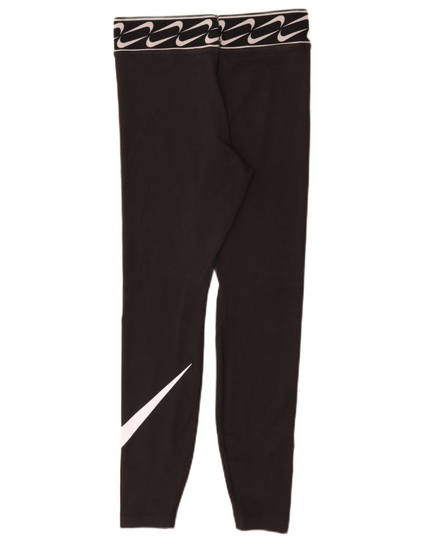 NIKE ženske grafičke tajice UK 10 male crne pamučne