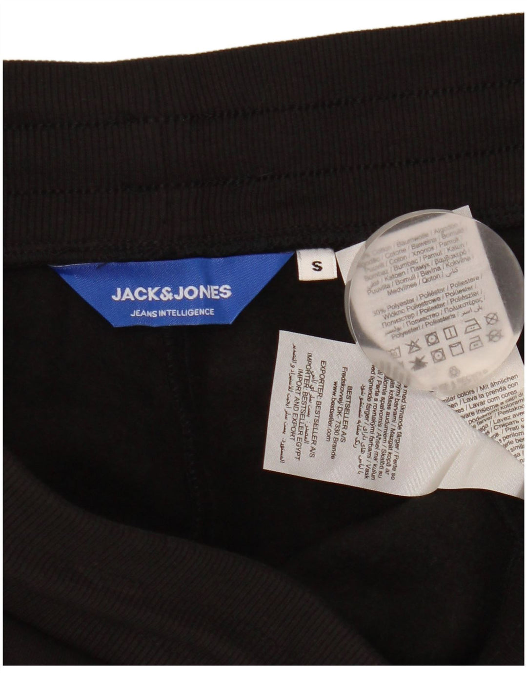 Jack & Jones Male sportske kratke hlače od crnog pamuka