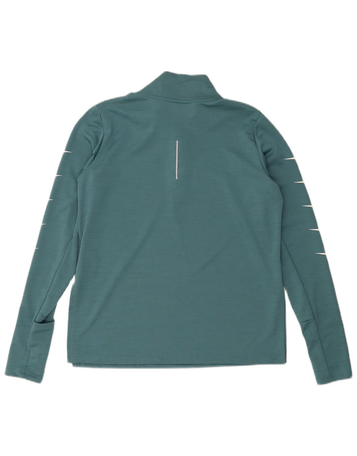 Nike Dri Fit Zip Neck Graphic Majica dugih rukava srednje zelene boje od poliestera