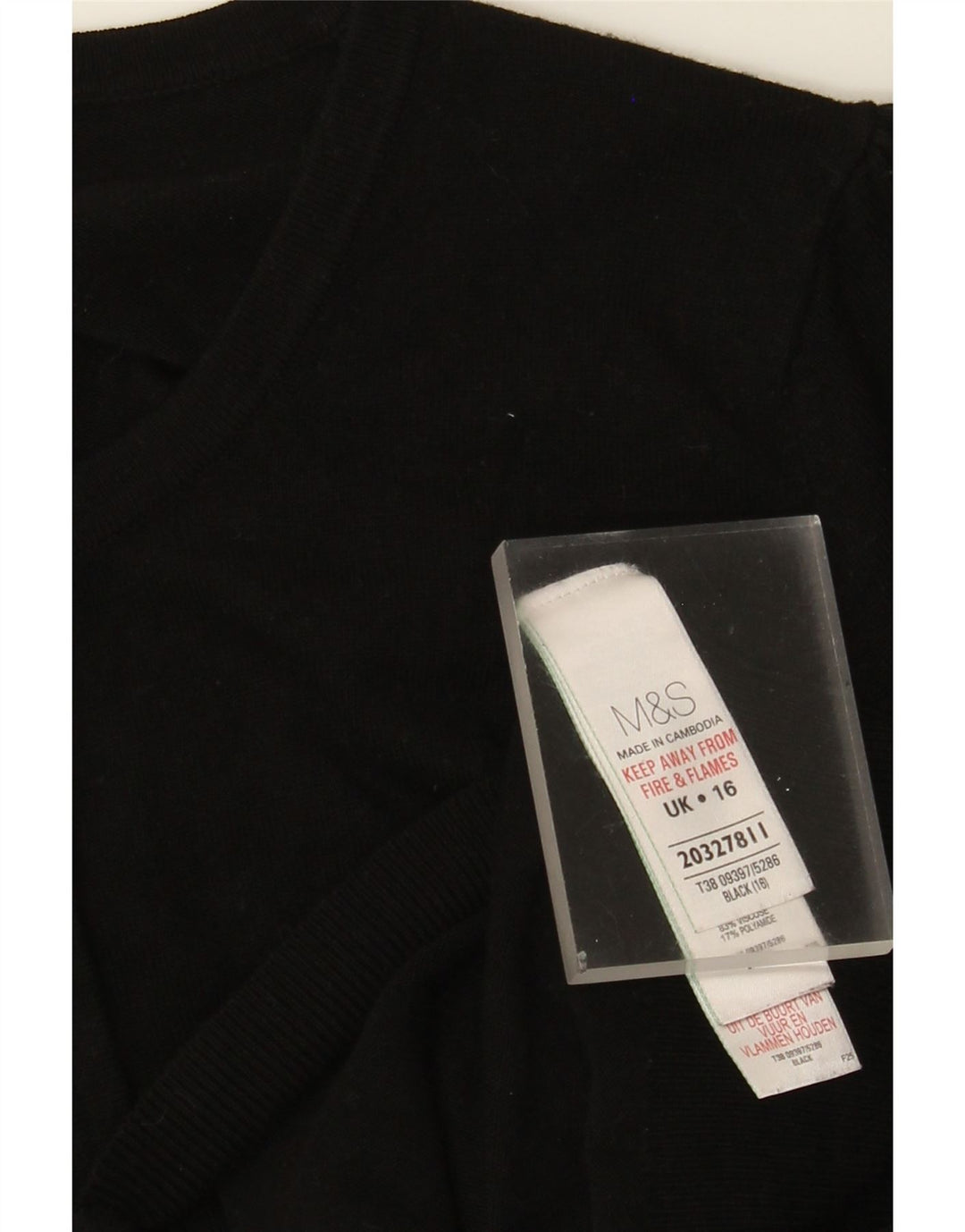 Marks & Spencer ženski kardigan pulover UK 16 Velika crna viskoza