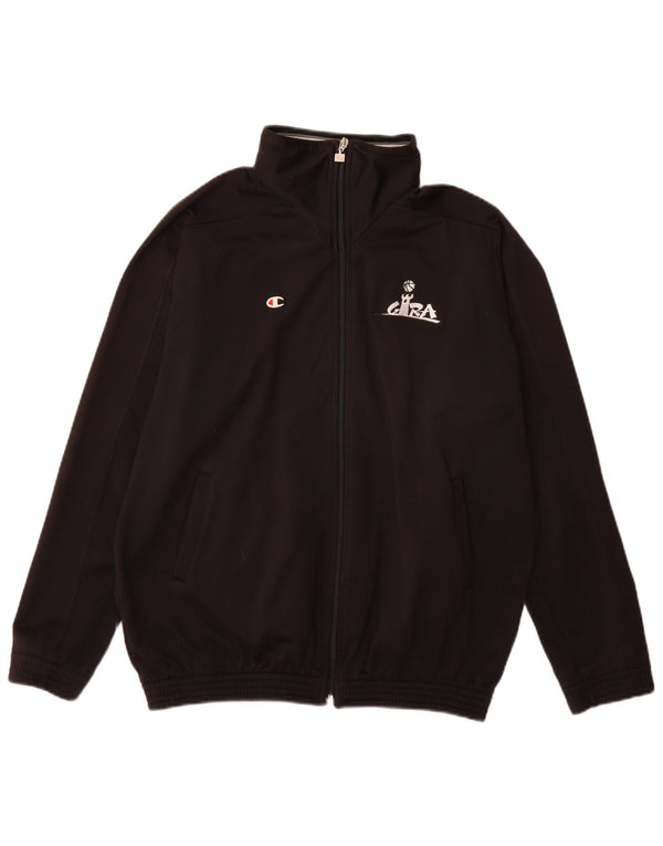 Gornja jakna trenirke Champion za dječake 15-16 godina, crni poliester