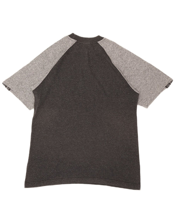 Asics Mens Graphic T-Shirt Top Large Grey Flecked Cotton