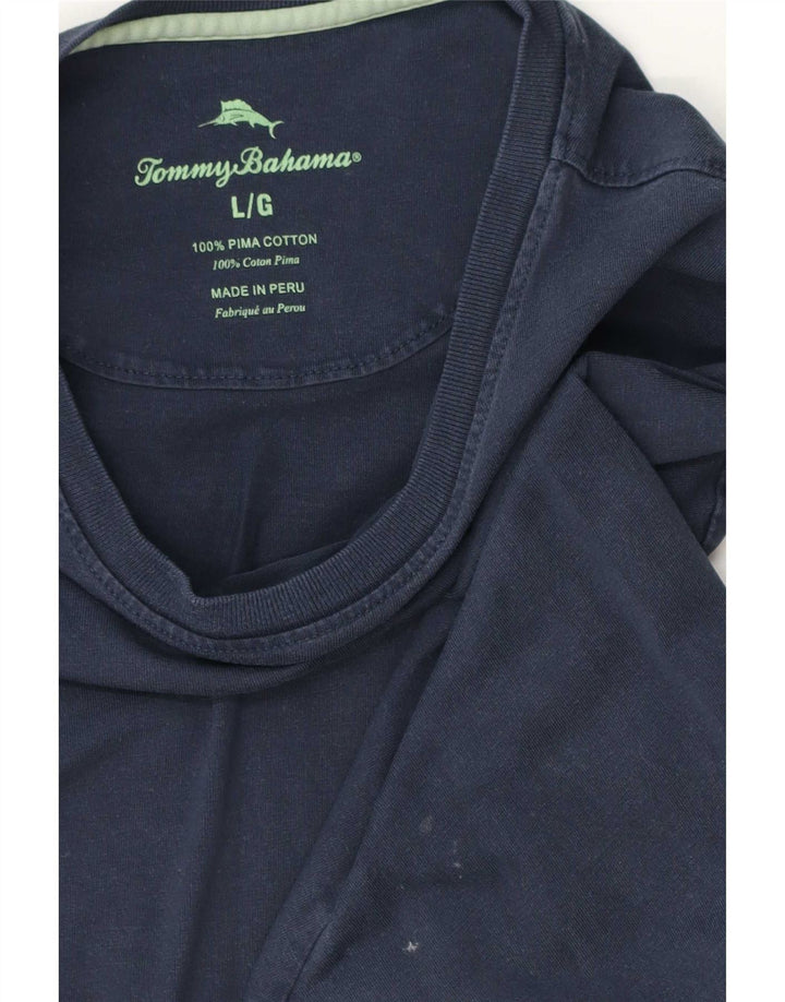 Tommy Bahama muška majica dugih rukava, veliki tamnoplavi pamuk
