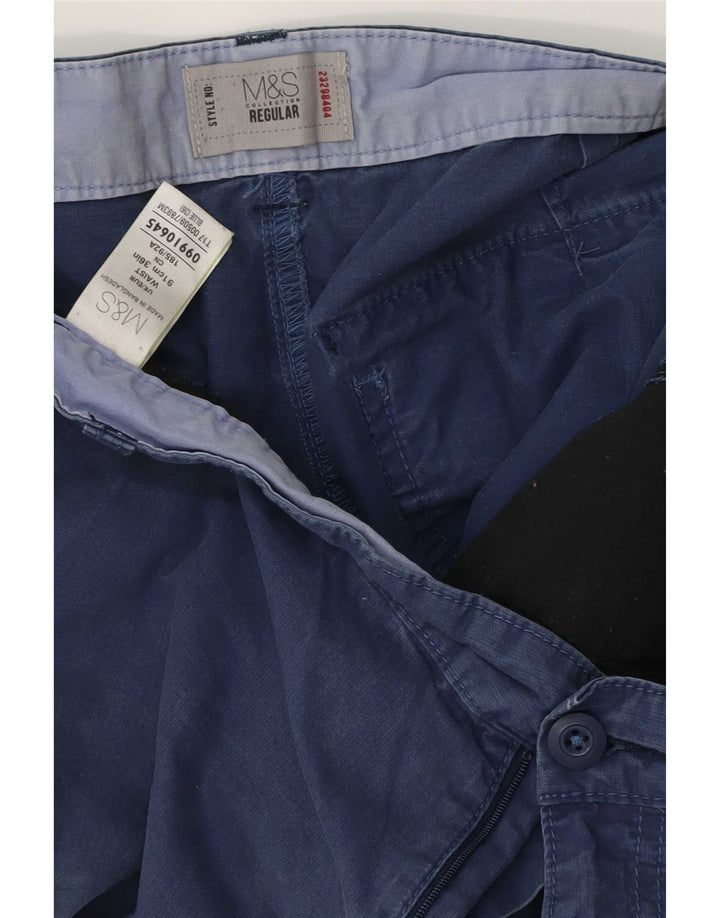 Marks & Spencer Regular Cargo kratke muške kratke hlače W36 veliki plavi pamuk