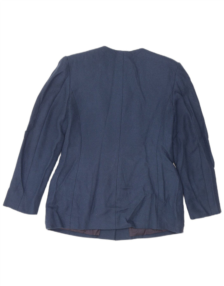 Luisa Spagnoli Ženska jakna s 5 gumba IT 46 Large Blue Virgin Wool