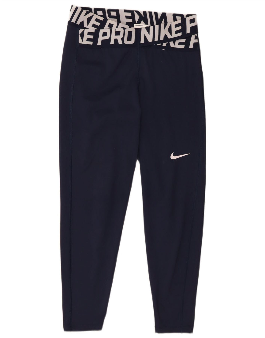 Nike Ženske Dri Fit Graphic Leggings UK 14 Medium tamnoplavi poliester