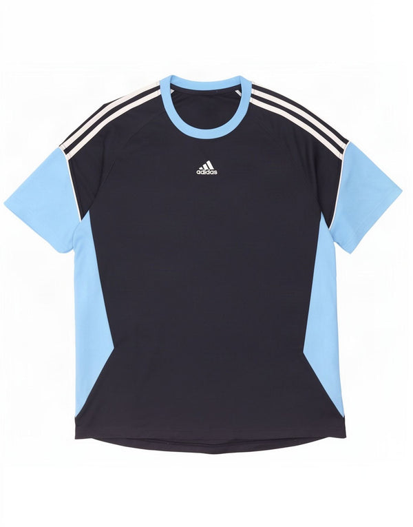 Adidas muška majica kratkih rukava UK 46/48 XL tamnoplava poliesterska boja