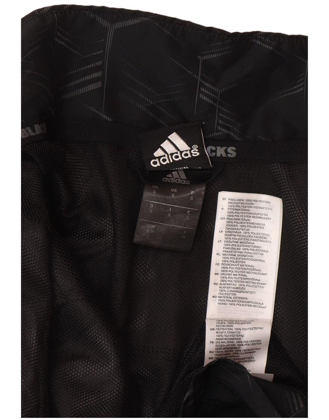 Adidas muška svecrna trenirka s grafičkim motivima, mala crna geometrijska jakna