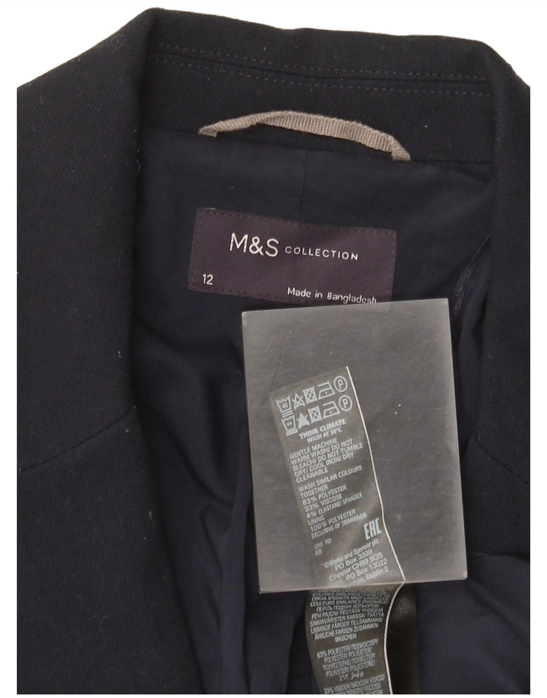 Marks & Spencer ženski sako sa 1 gumbom UK 12 Srednje tamnoplava