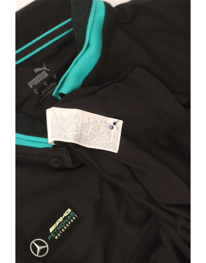 Puma muška polo majica srednje crne boje, pamuk