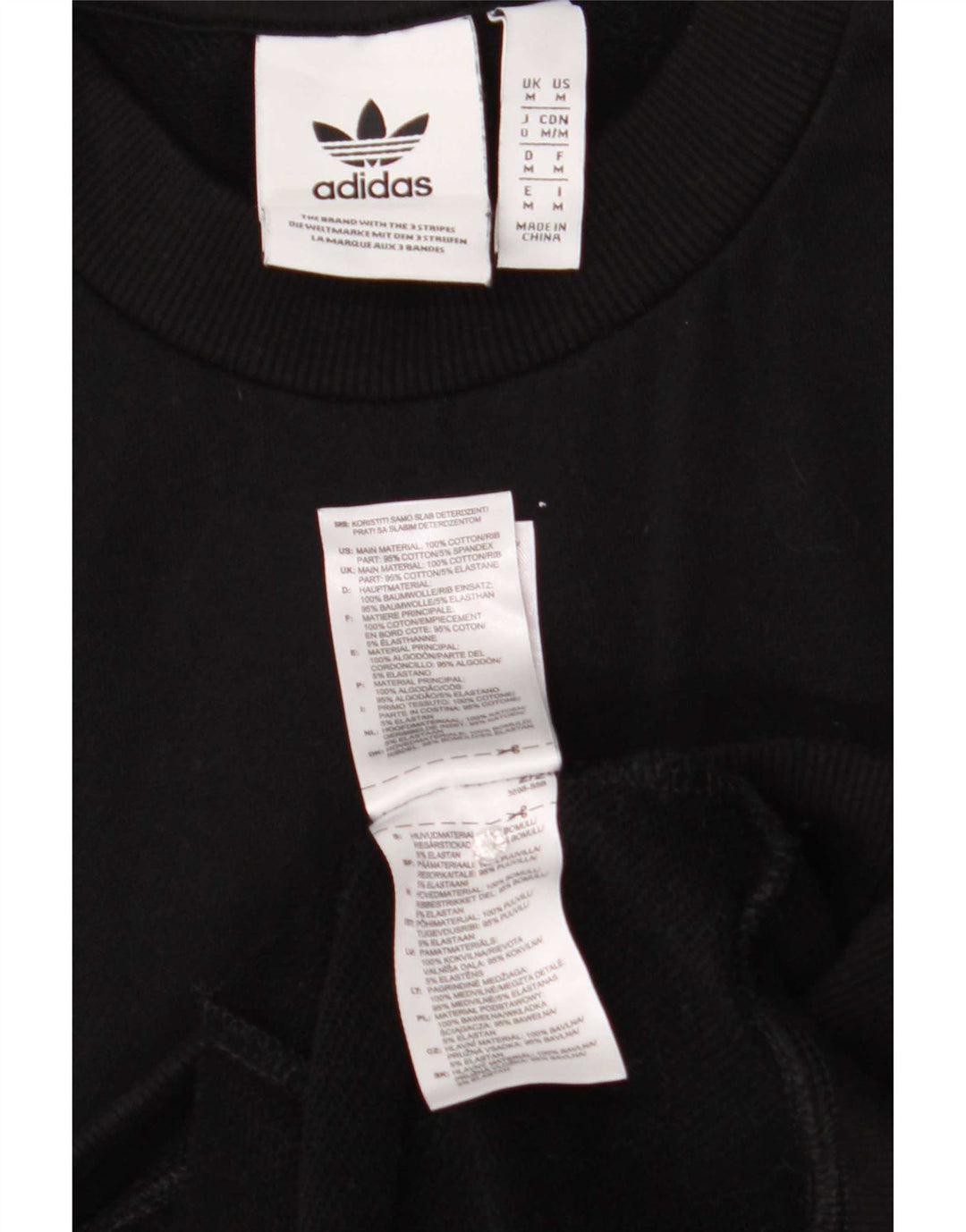 Adidas muška majica srednje veličine, crni pamuk