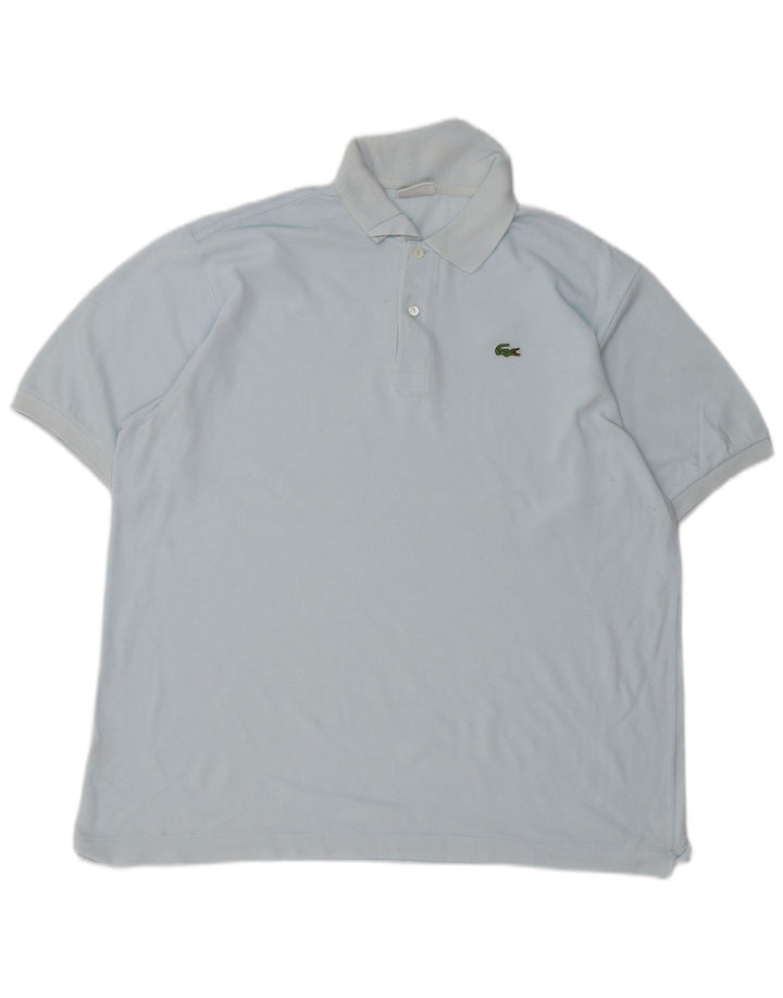 LACOSTE Mens Polo Shirt Size 7 2XL Blue Cotton