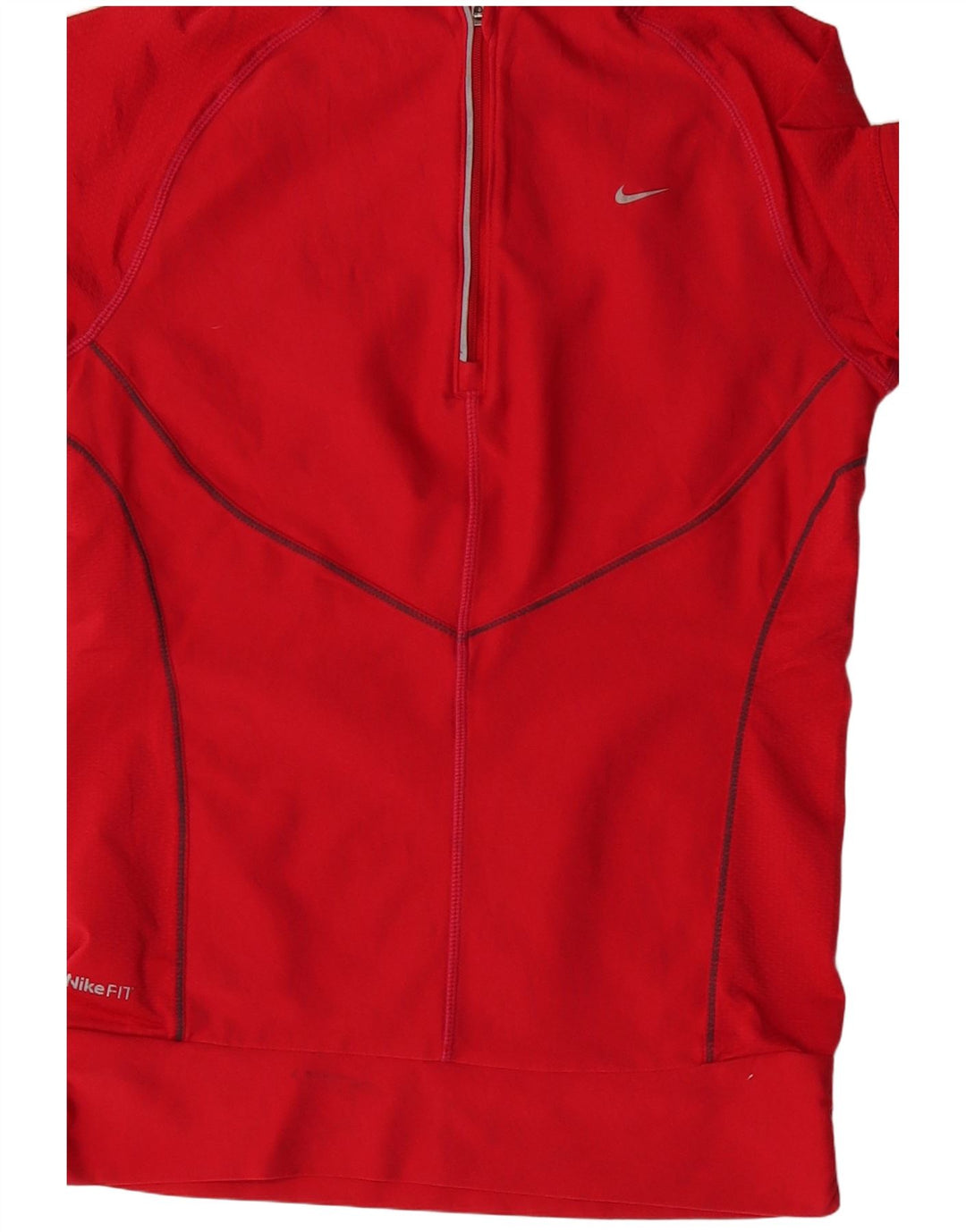 Nike Womens Fit Dry Pulover Trenirka Top UK 4/6 Small Red
