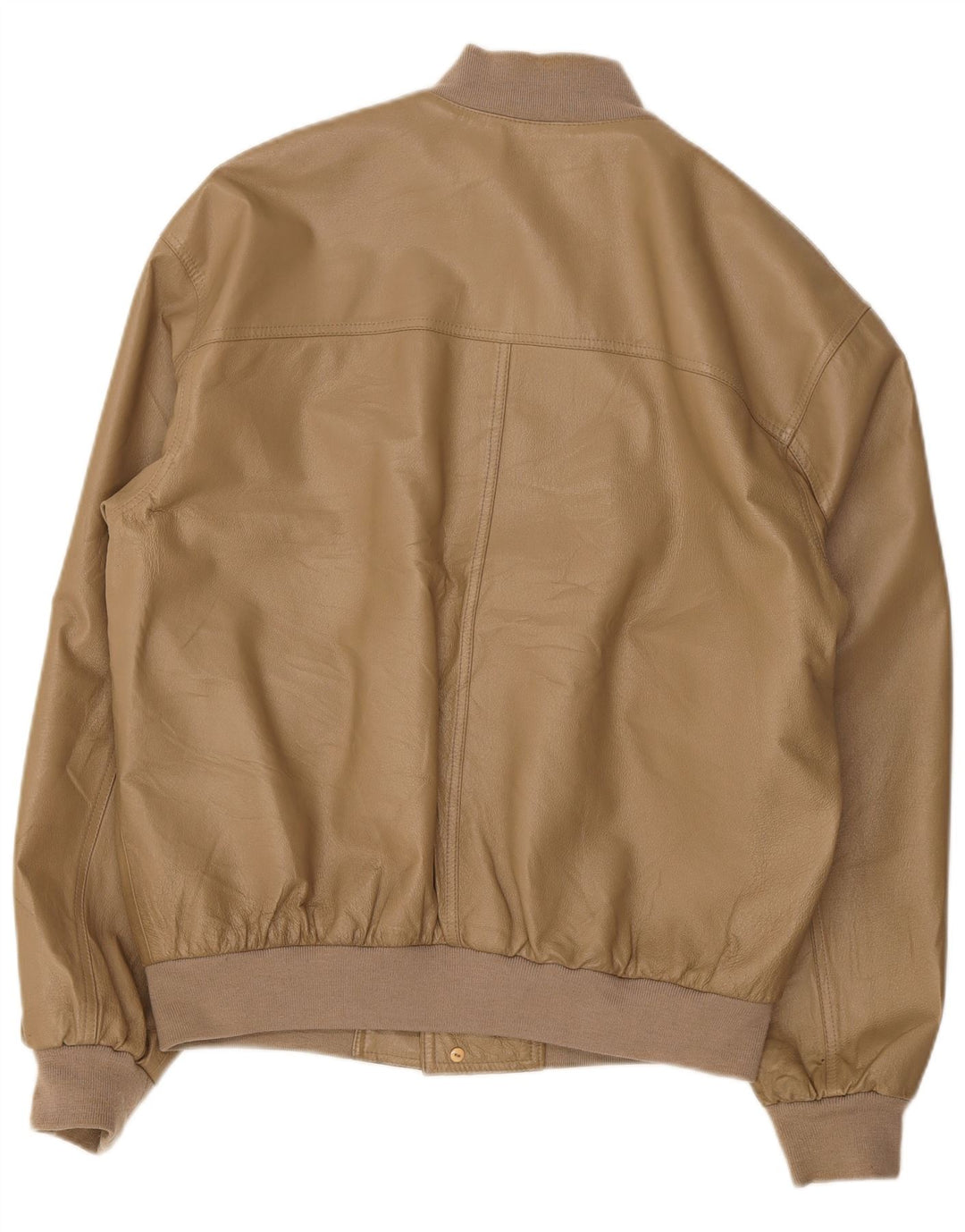 Vintage muška kožna bomber jakna UK 42 XL bež