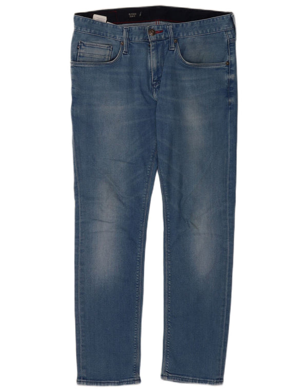 Tommy Hilfiger Mens Bleecker Slim Jeans W32 L30 Plavi pamuk