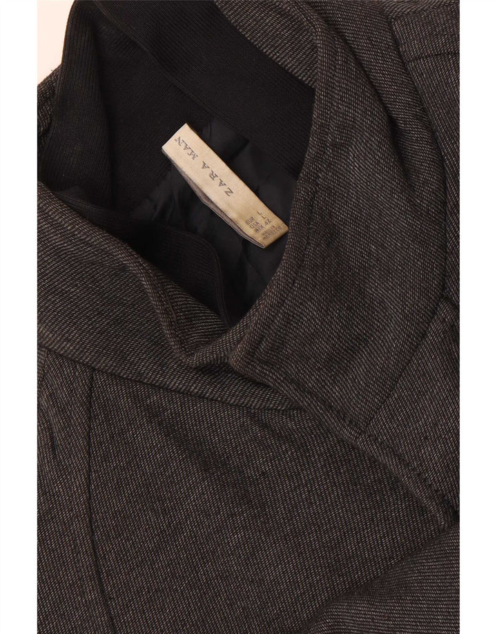 Zara Mens Overcoat UK 40 Large Grey