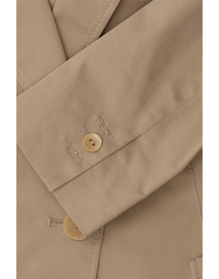 Max Mara ženska jakna s jednim gumbom UK 12 Medium Beige Cotton