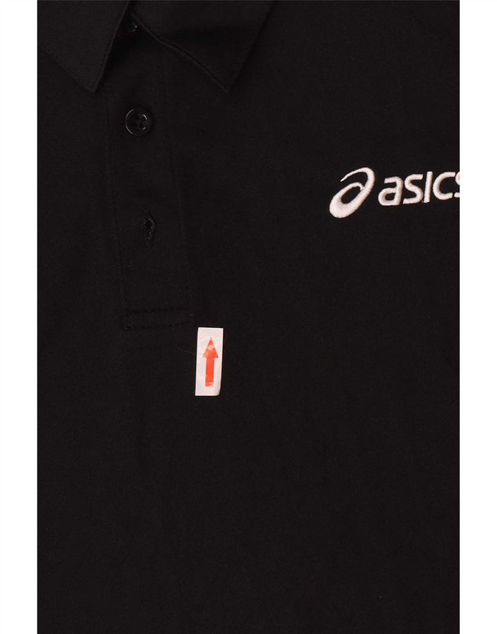 Asics polo majica za dječake 13-14 godina crna poliester