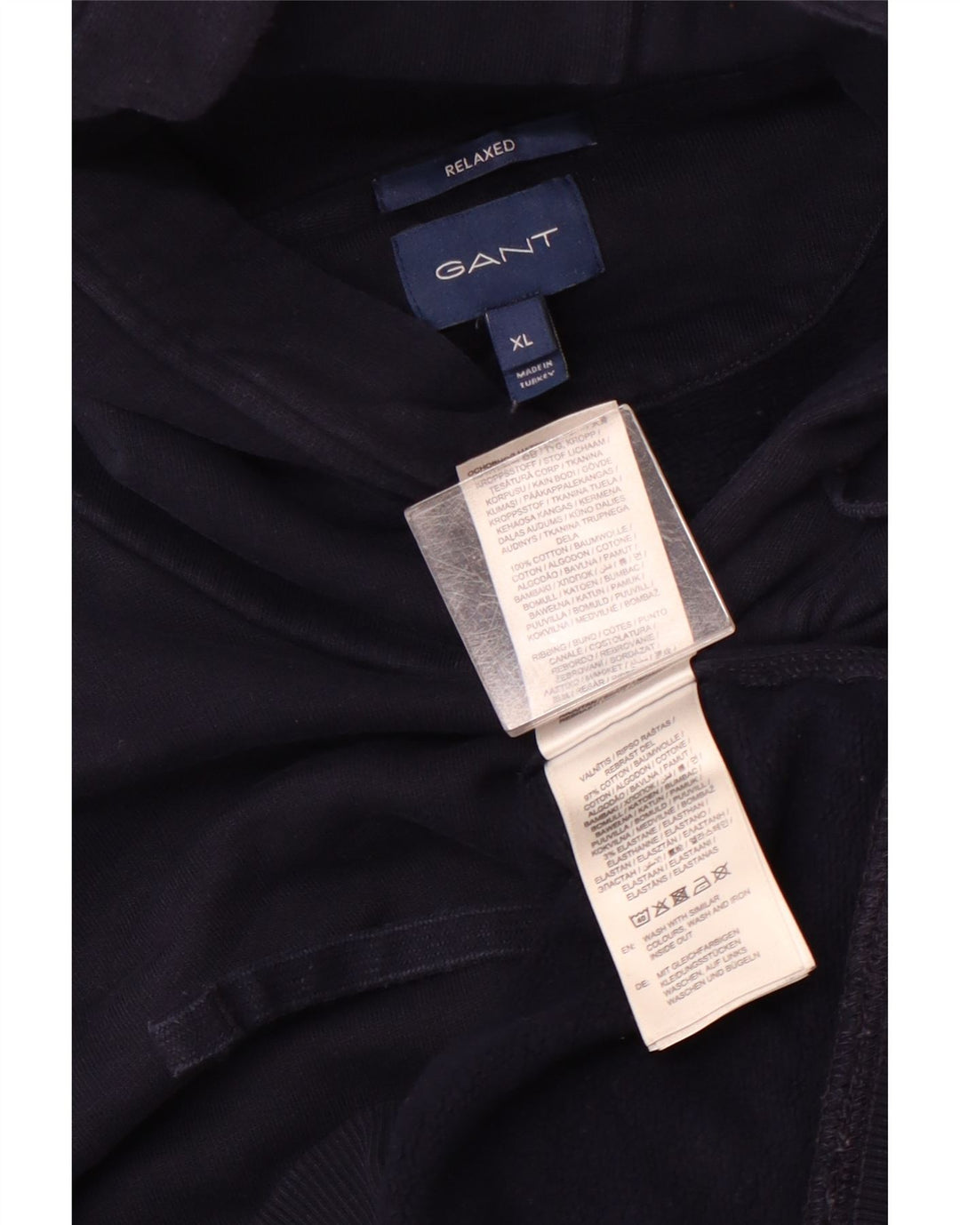 GANT muška majica s kapuljačom opuštenog kroja XL tamnoplavi pamuk