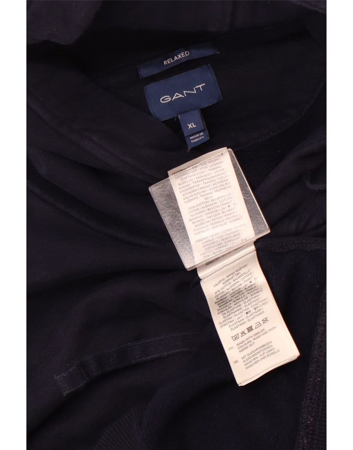 GANT muška majica s kapuljačom opuštenog kroja XL tamnoplavi pamuk