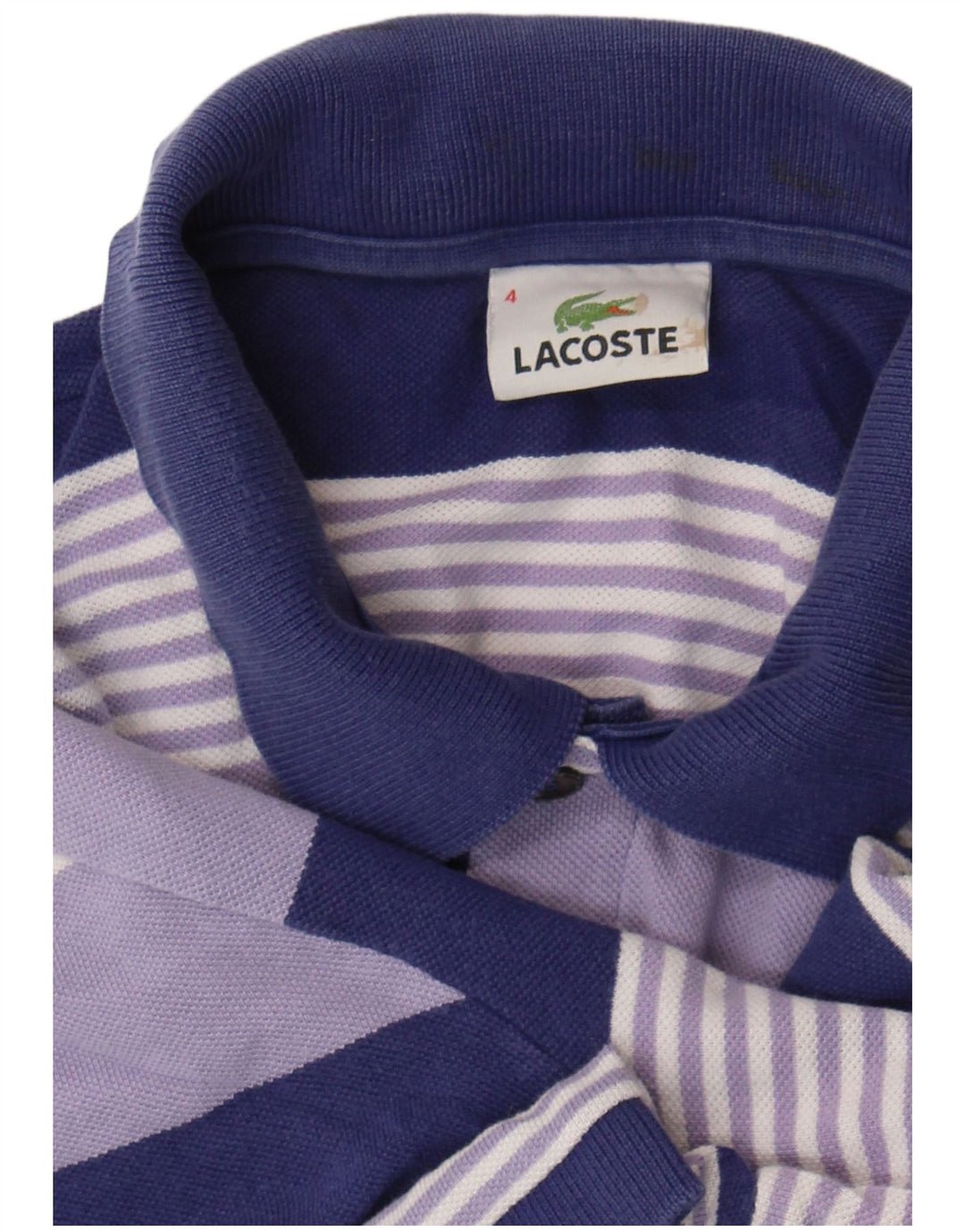 Lacoste muška polo majica veličine 4 srednje ljubičaste pruge