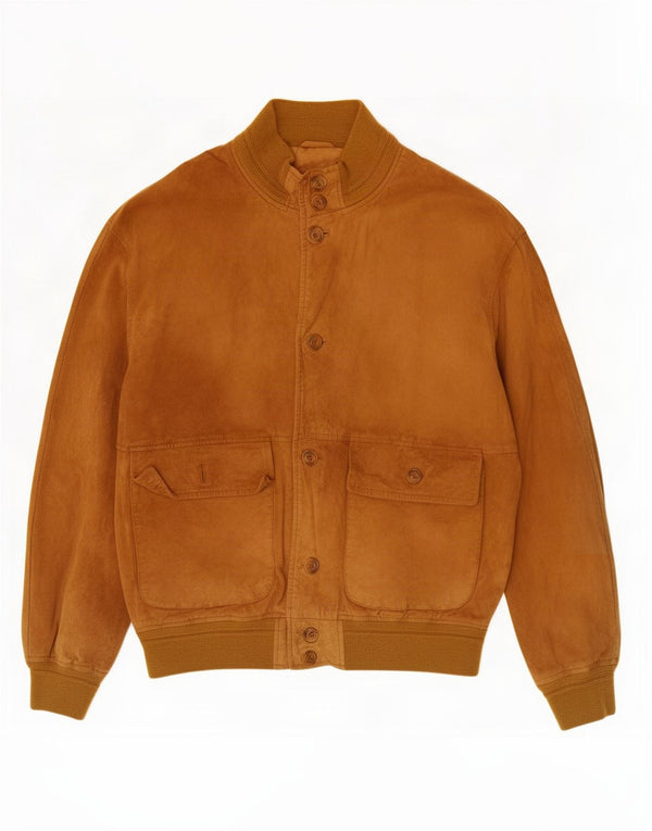 Vintage muška bomber jakna od brušene kože IT 50 velika bež koža