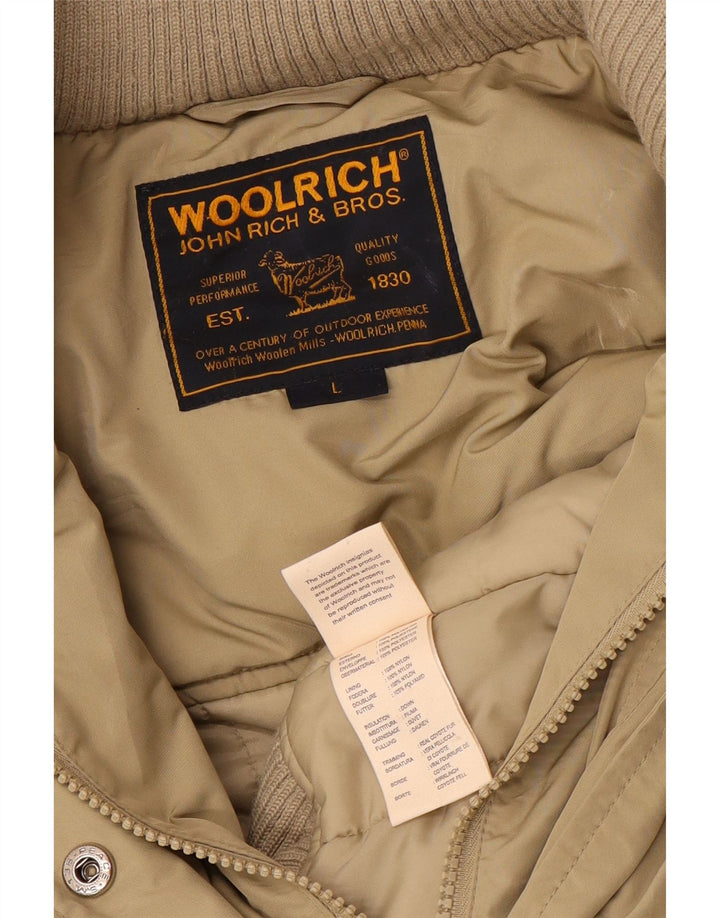 Woolrich ženska podstavljena jakna s kapuljačom UK 16 veliki bež poliester