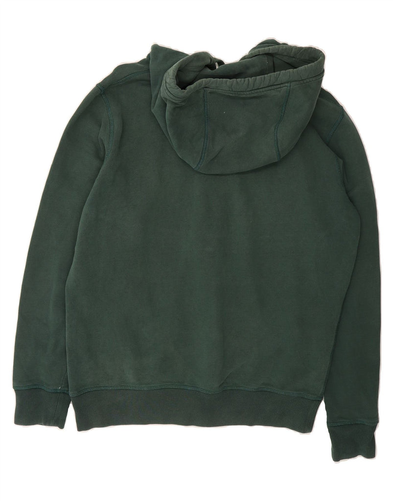 TIMBERLAND Mens Graphic Hoodie Jumper Medium Green Cotton Vintage Timberland and Second-Hand Timberland from Messina Hembry 
