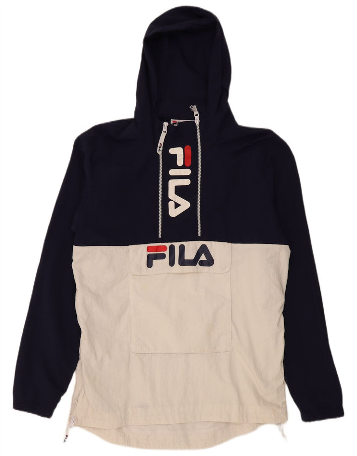 Muška kišna jakna s kapuljačom Fila UK 36 Mala tamnoplava boja