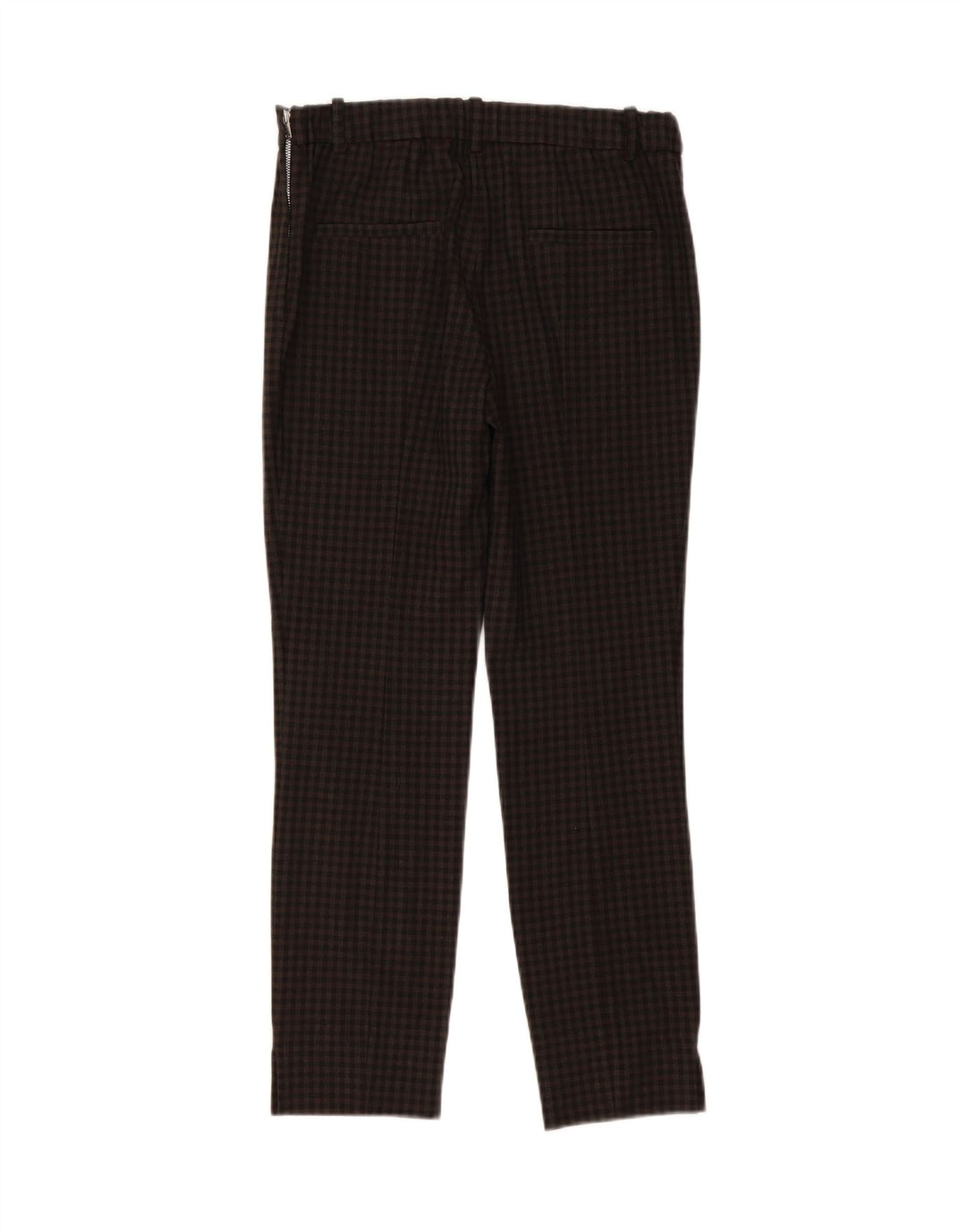 Zara ženske uske ležerne hlače srednje veličine W28 L28 sive gingham